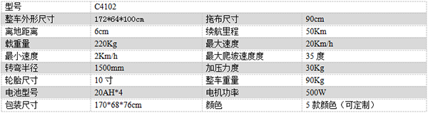 电动嘉黎尘推车C4102